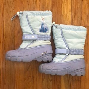 Official limited Sorel X Disney Flurry Frozen Elsa Lined Winter Boots-Size 2